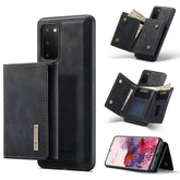 DG.MING M1 Series 3-Fold Multi Card Wallet  Back Cover Shockproof Case with Holder Function, For Samsung Galaxy S20